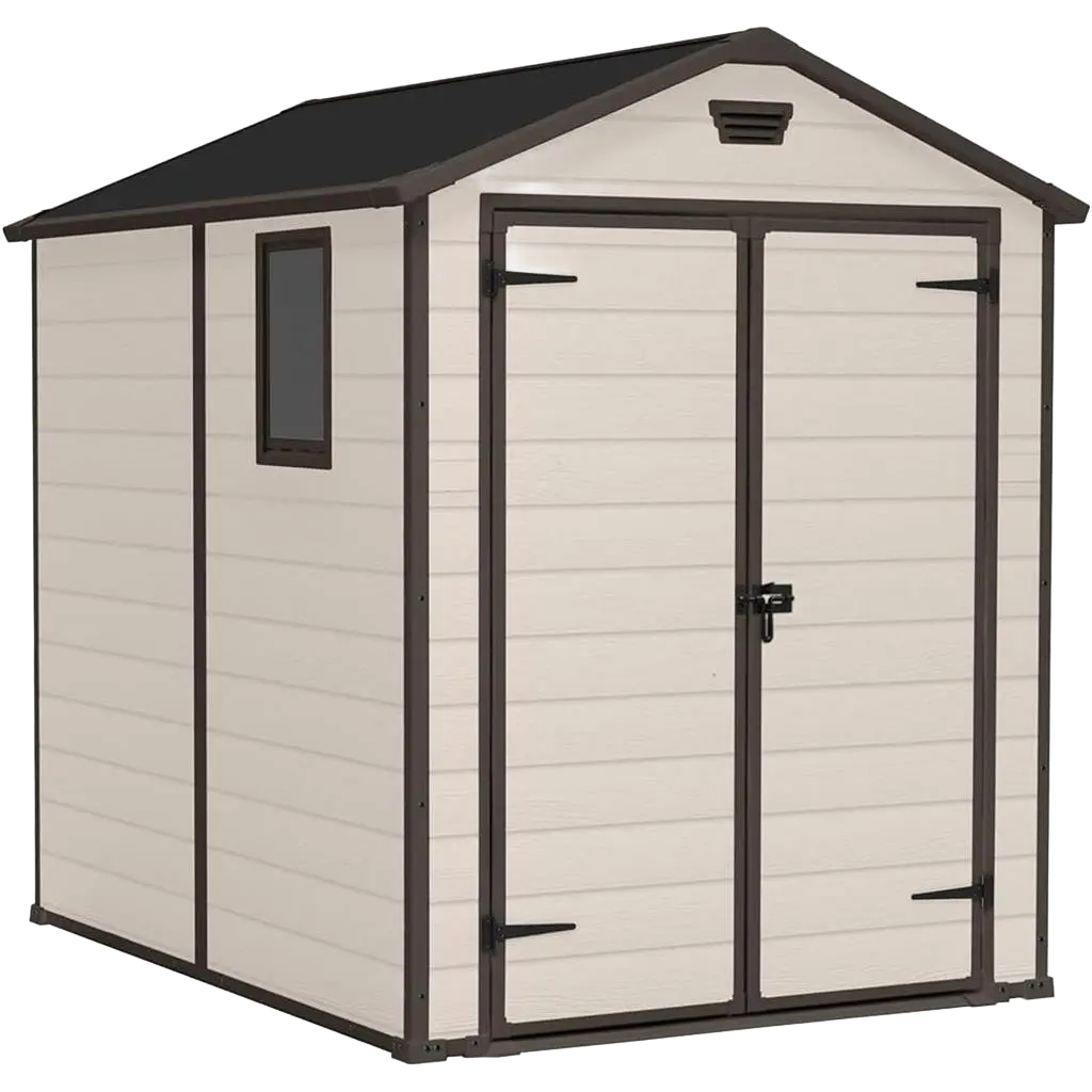 ГРАДИНСКА БАРАКА KETER MANOR 6x8 DD, 4.0 M³, 186x236x227 CM, ЦВЯТ БЕЖОВ