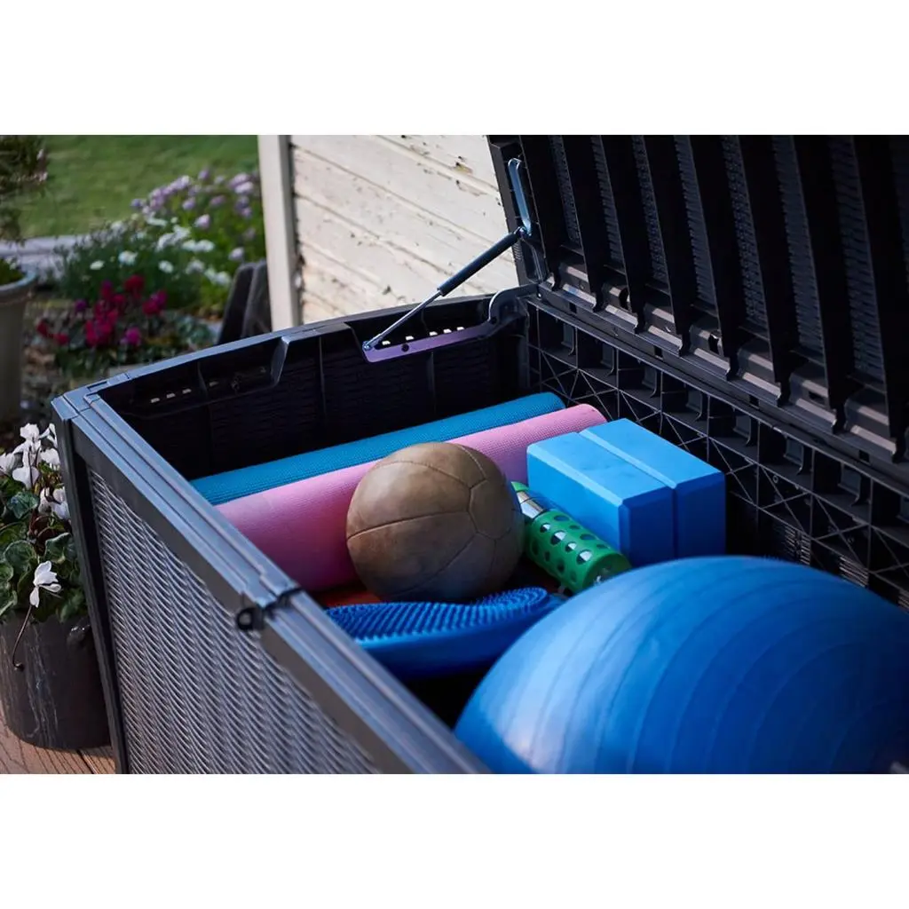 ГРАДИНСКИ ШКАФ ЗА СЪХРАНЕНИЕ BORNEO 416L, 130x70x63 CM, ЦВЯТ АНТРАЦИТ - Image 4