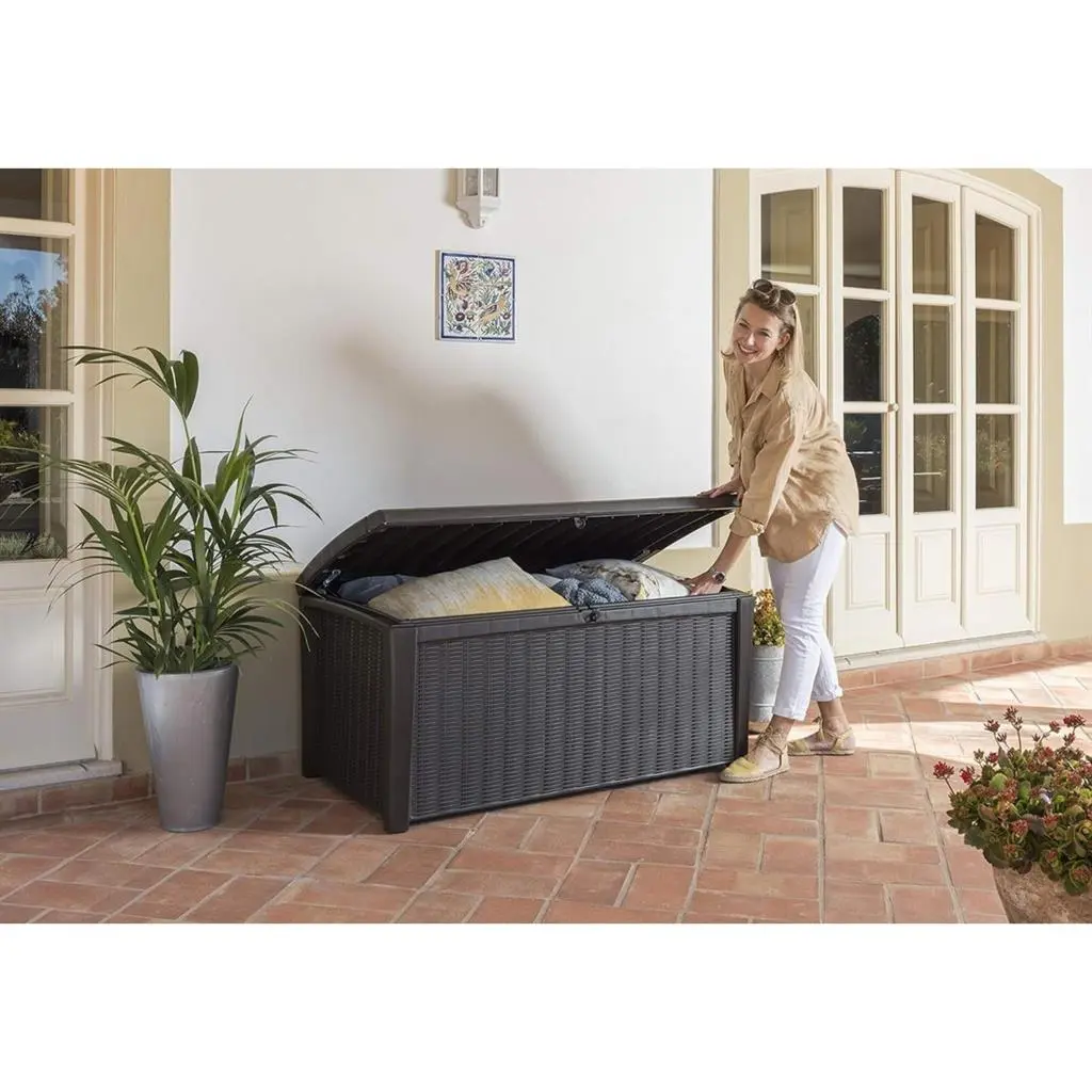 ГРАДИНСКИ ШКАФ ЗА СЪХРАНЕНИЕ BORNEO 416L, 130x70x63 CM, ЦВЯТ КАФЯВ - Image 5