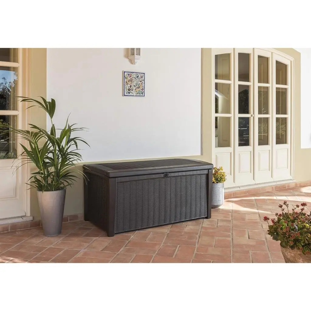 ГРАДИНСКИ ШКАФ ЗА СЪХРАНЕНИЕ BORNEO 416L, 130x70x63 CM, ЦВЯТ КАФЯВ - Image 6