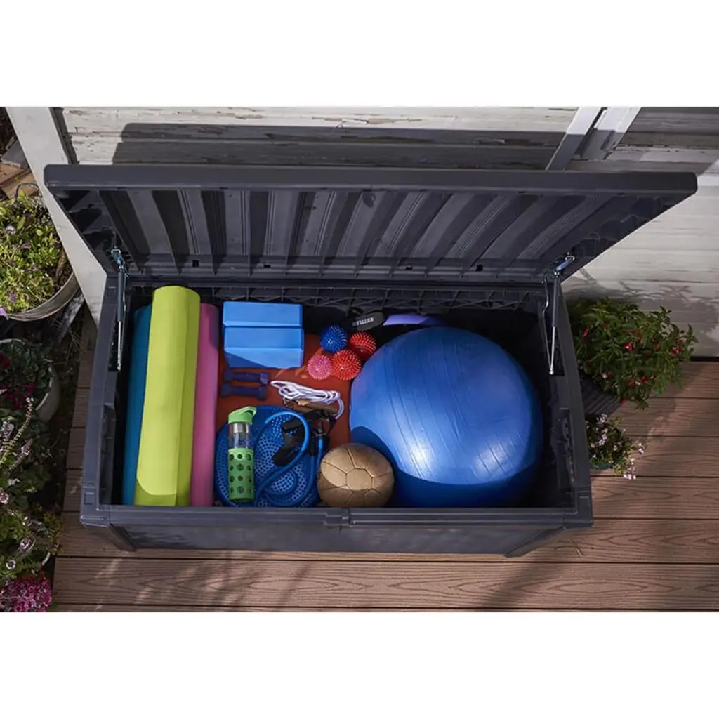 ГРАДИНСКИ ШКАФ ЗА СЪХРАНЕНИЕ BORNEO 416L, 130x70x63 CM, ЦВЯТ АНТРАЦИТ - Image 6