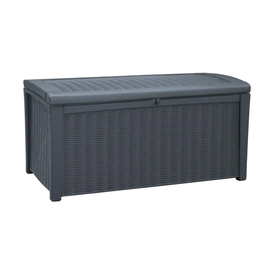 ГРАДИНСКИ ШКАФ ЗА СЪХРАНЕНИЕ BORNEO 416L, 130x70x63 CM, ЦВЯТ АНТРАЦИТ