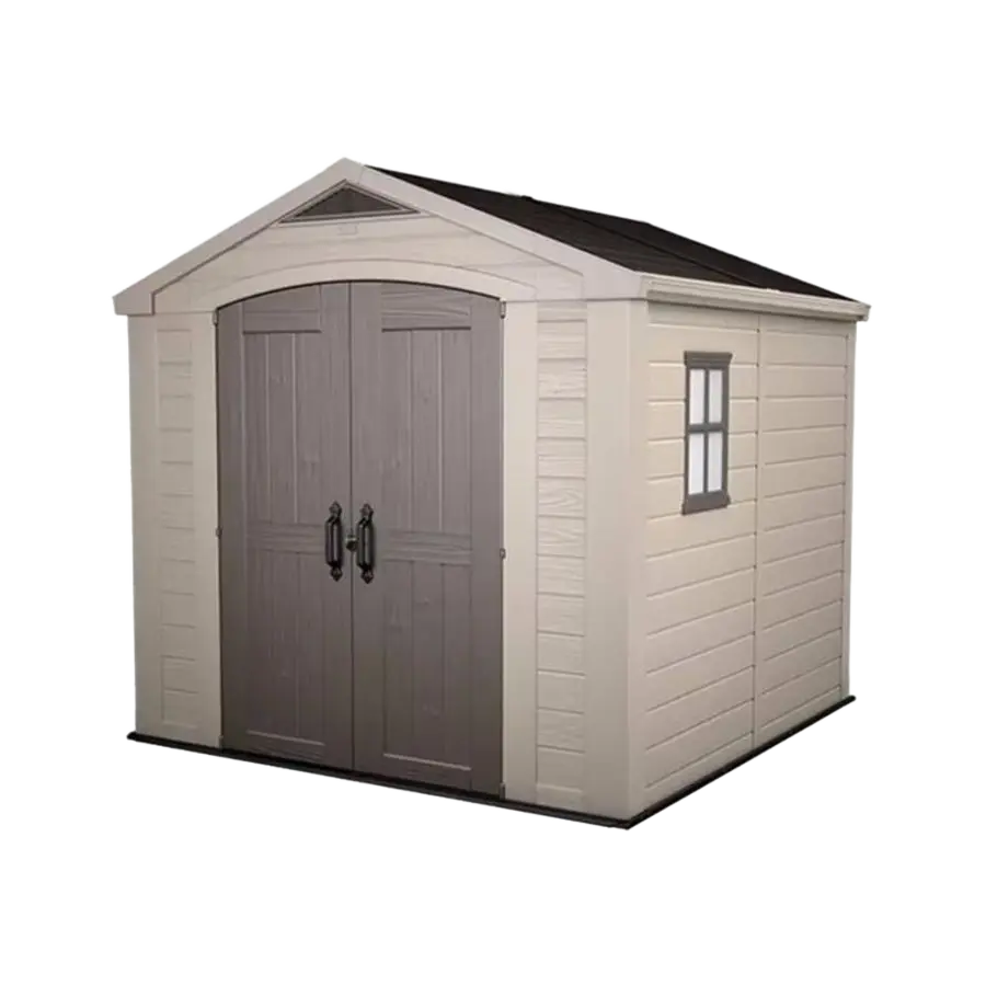 ГРАДИНСКА БАРАКА KETER FACTOR 8x8, 256x255x243 CM, ЦВЯТ СИВ/БЕЖОВ