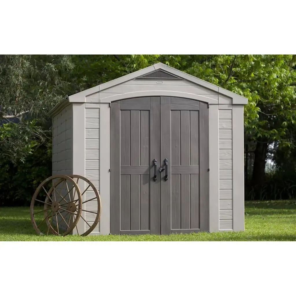 ГРАДИНСКА БАРАКА KETER FACTOR 8x11, 256x331x243 CM, ЦВЯТ СИВ/БЕЖОВ - Image 2