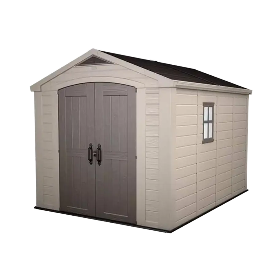 ГРАДИНСКА БАРАКА KETER FACTOR 8x11, 256x331x243 CM, ЦВЯТ СИВ/БЕЖОВ