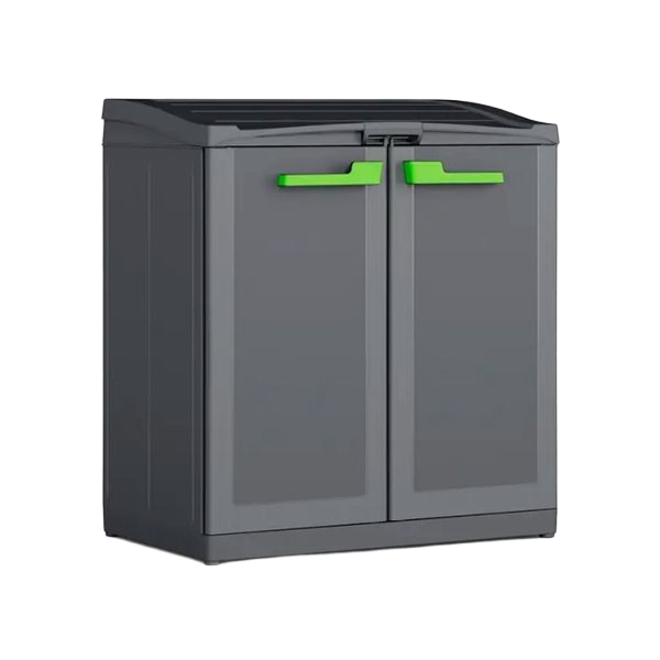 ШКАФ ЗА РАЗДЕЛНО СЪБИРАНЕ НА ОТПАДЪЦИ MOBY 680x390x1000MM, ЧЕРЕН