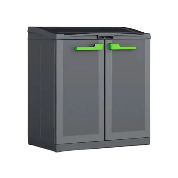 ШКАФ ЗА РАЗДЕЛНО СЪБИРАНЕ НА ОТПАДЪЦИ MOBY 680x390x1000MM, ЧЕРЕН