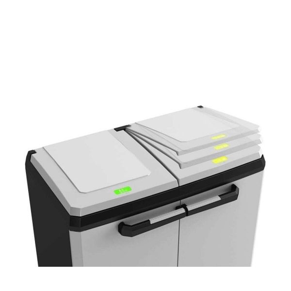 ШКАФ ЗА РАЗДЕЛНО СЪБИРАНЕ НА ОТПАДЪЦИ SPLIT PREMIUM, 680x390x920MM, СИВ - Image 3