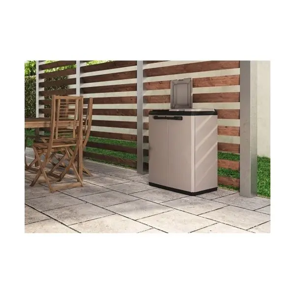 ШКАФ ЗА РАЗДЕЛНО СЪБИРАНЕ НА ОТПАДЪЦИ SPLIT BASIC, 680x390x850MM, ТЪМНО СИВ - Image 3