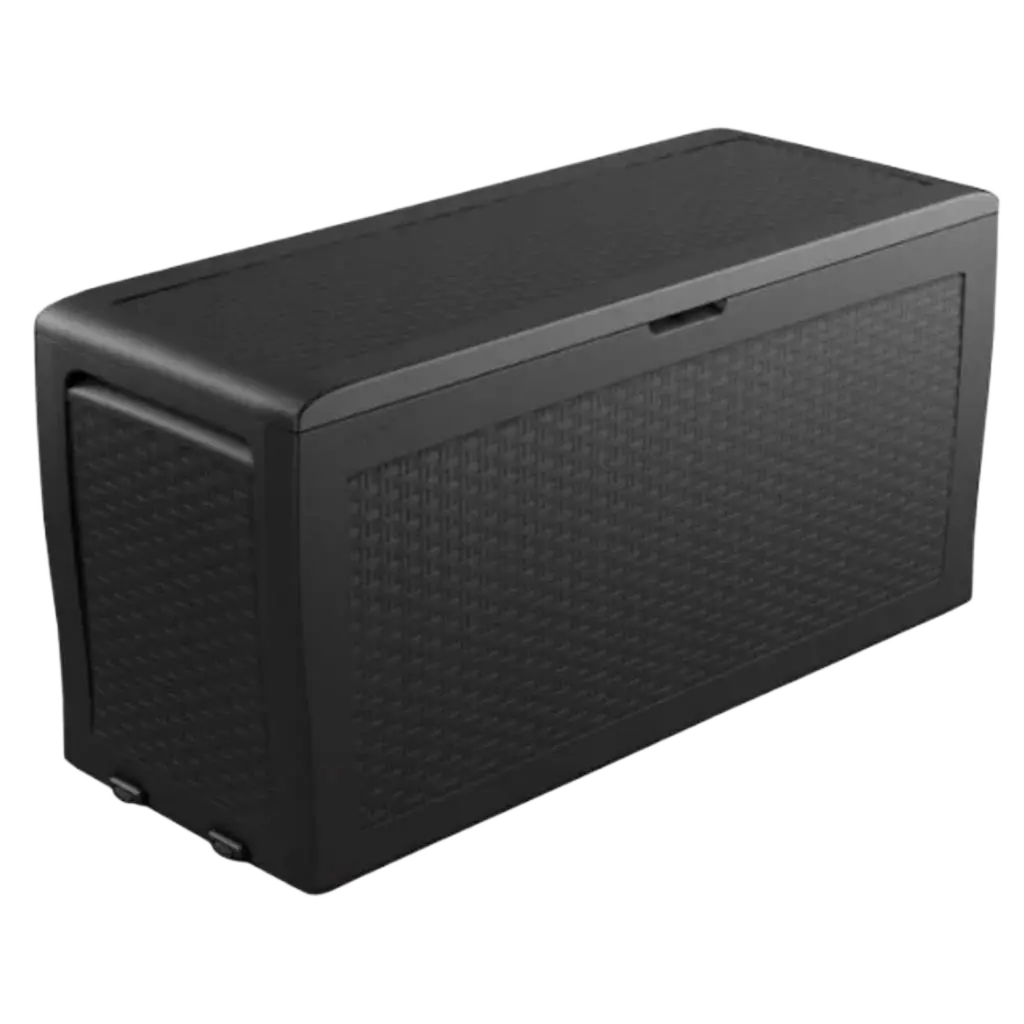 ГРАДИНСКИ ШКАФ ЗА СЪХРАНЕНИЕ SAMOA RATTAN 270L, 117x45x57 CM, ЦВЯТ АНТРАЦИТ