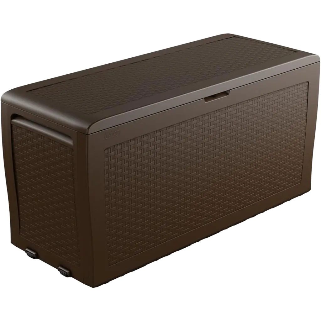 ГРАДИНСКИ ШКАФ ЗА СЪХРАНЕНИЕ SAMOA RATTAN 270L, 117x45x57 CM, ЦВЯТ КАФЯВ