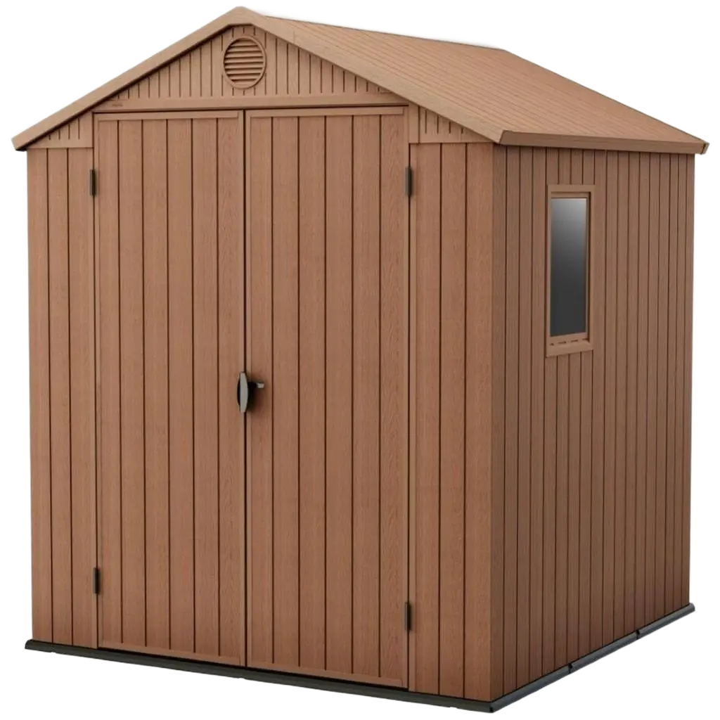 ГРАДИНСКА БАРАКА KETER DARWIN 6x6 BROWN, 190x183x221 CM, ЦВЯТ КАФЯВ