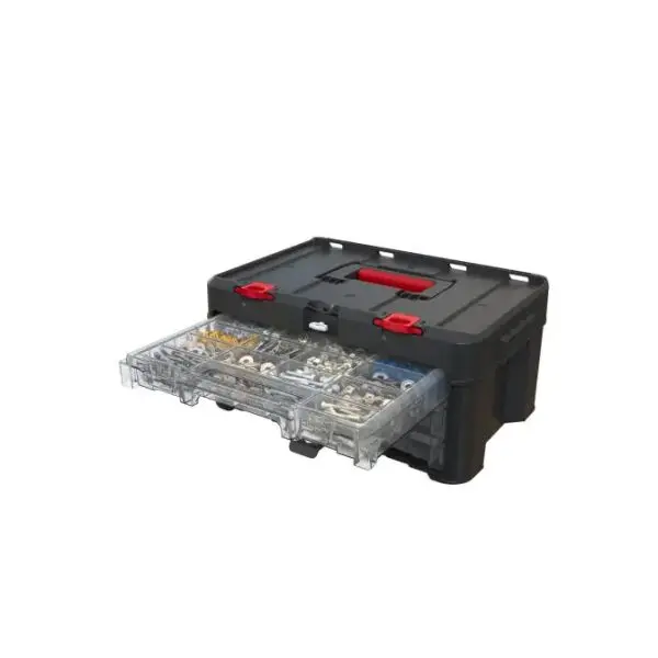 3-DRAWES CASE, 481х330х233MM, BLACK/RED, STACK'N'ROLL - Image 2