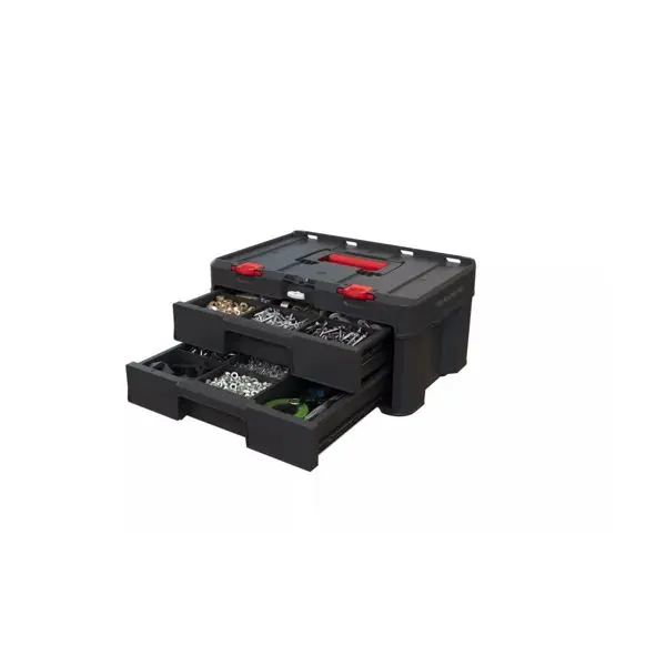 2-DRAWES CASE, 481х330х233MM, BLACK/RED, STACK'N'ROLL - Image 2