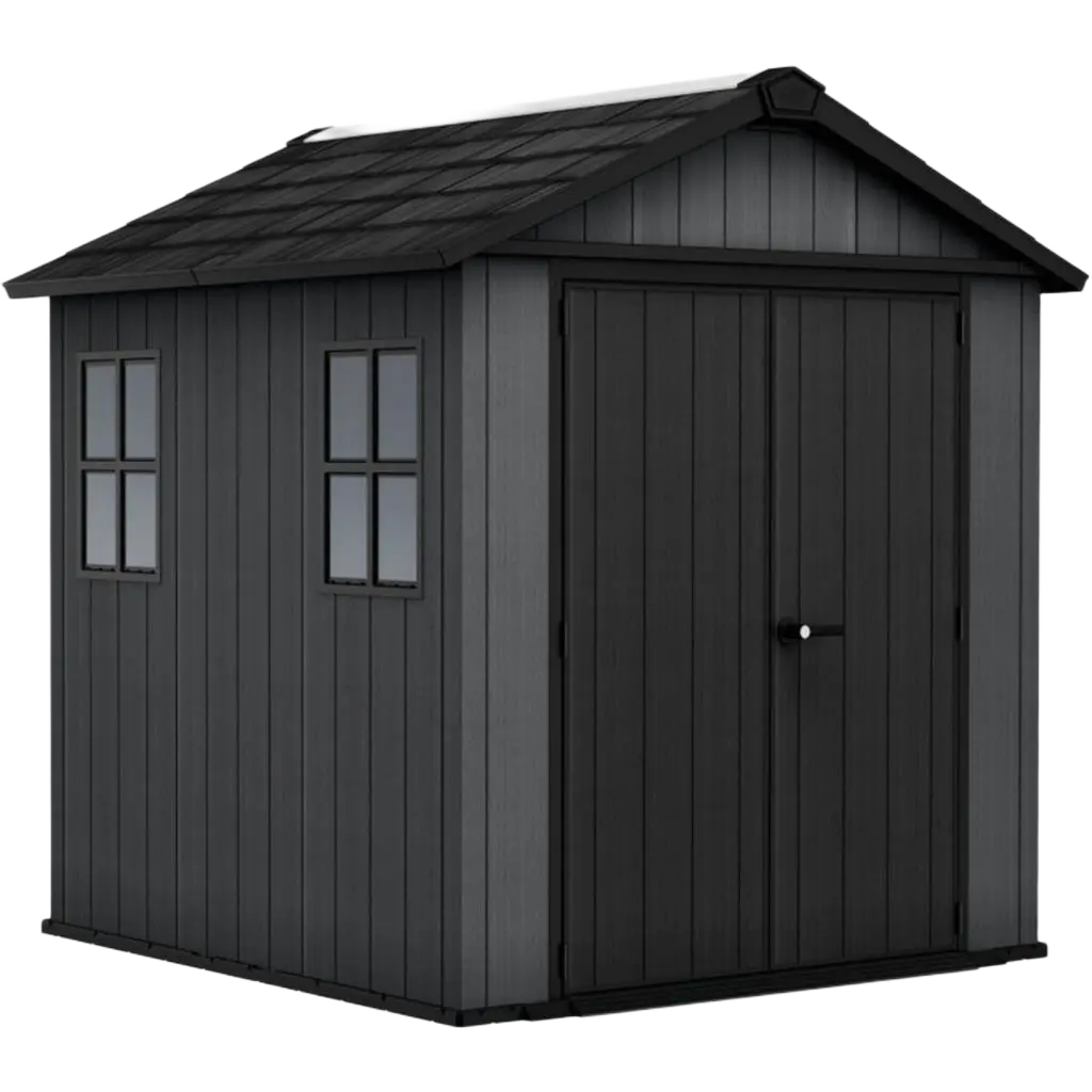 ГРАДИНСКА БАРАКА KETER NEWTON PLUS 7x7.5, 224x230x246 CM, ЦВЯТ ТЪМНО СИВ/КАФЯВ