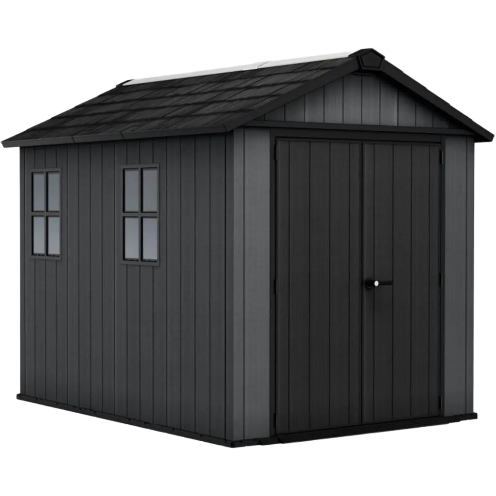 ГРАДИНСКА БАРАКА KETER NEWTON PLUS 9x7.5, 230x287x246 CM, ЦВЯТ ТЪМНО СИВ/КАФЯВ