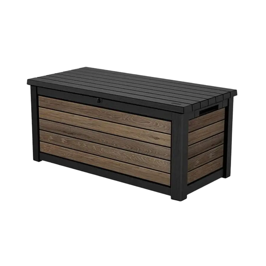 ГРАДИНСКИ САНДЪК DECO BOX WALNUT 630L, 155x72x70 CM, ДЪРВЕСЕН ЕФЕКТ