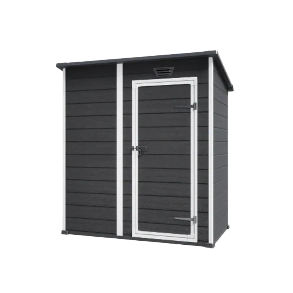 ГРАДИНСКА БАРАКА KETER ESSENTIAL SHED 6x4, 112x184x195 CM, ЦВЯТ ТЪМНО СИВ