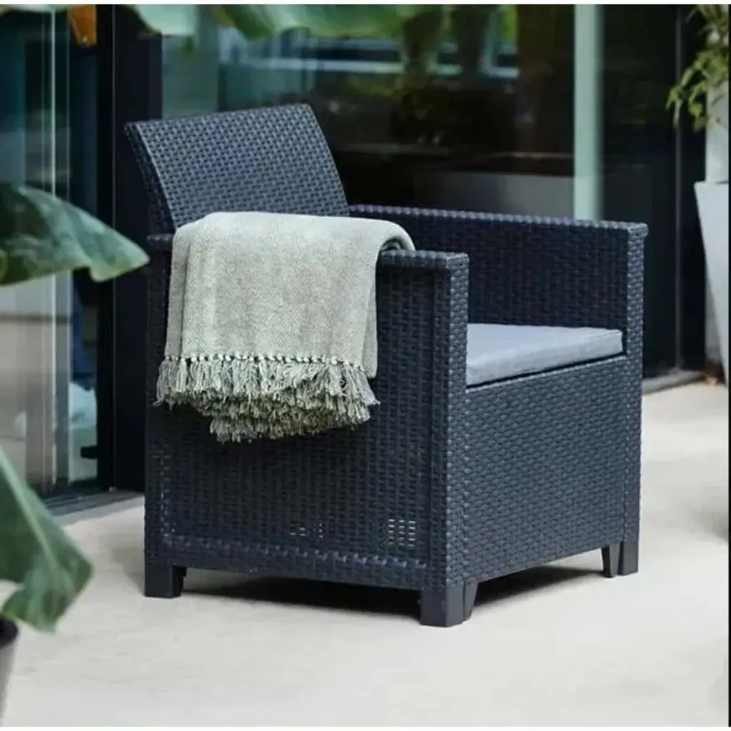 КОМПЛЕКТ ГРАДИНСКИ МЕБЕЛИ ELODIE 2, 4 МЕСТА, ЦВЯТ ГРАФИТ - Image 8