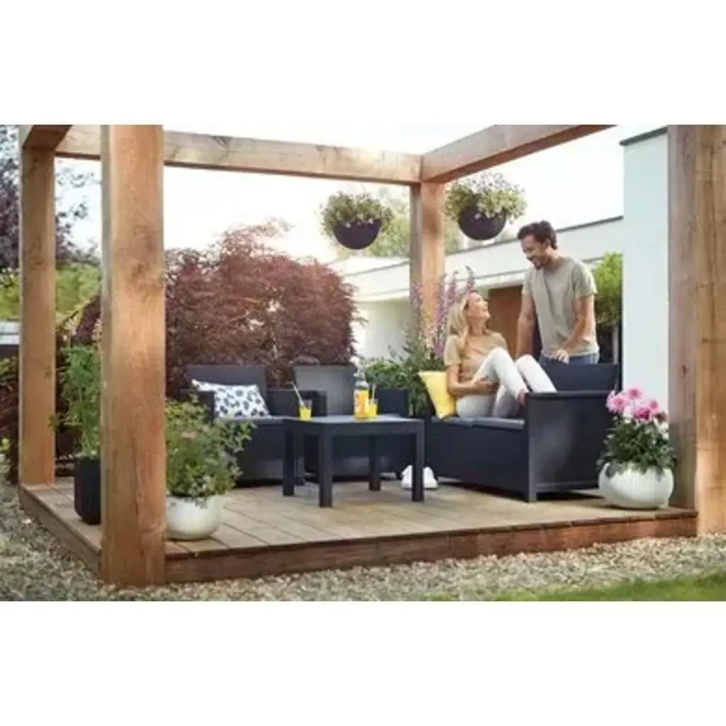 КОМПЛЕКТ ГРАДИНСКИ МЕБЕЛИ ELODIE 2, 4 МЕСТА, ЦВЯТ ГРАФИТ - Image 9