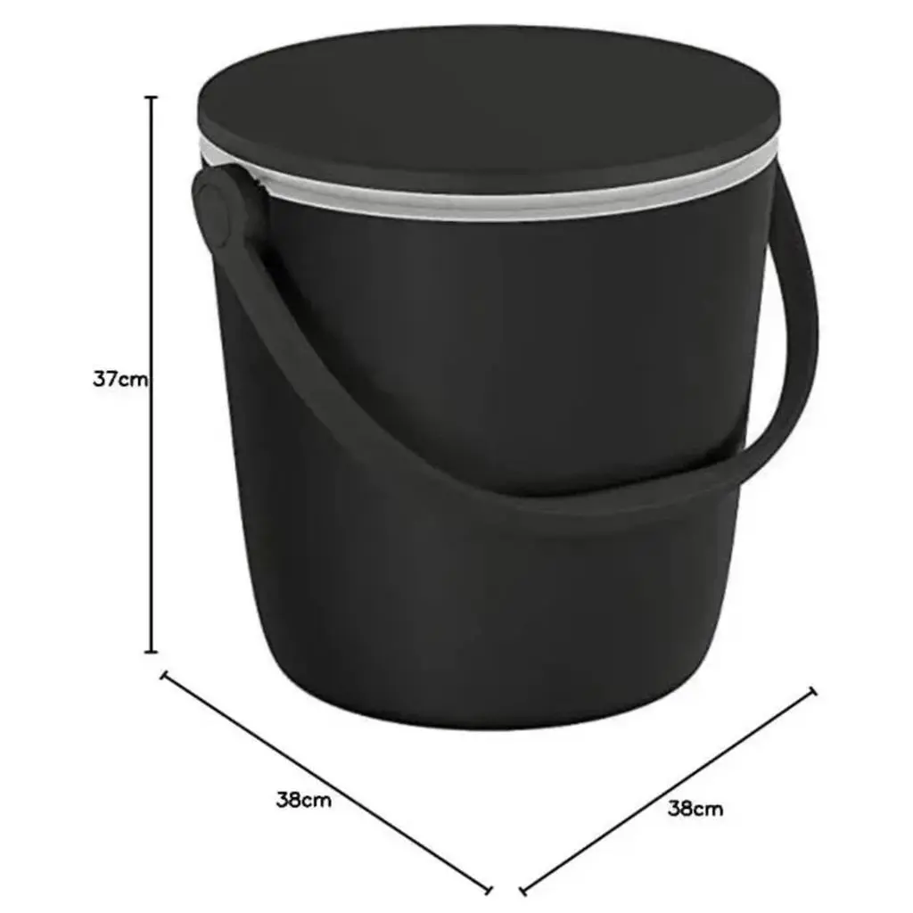 МНОГОФУНКЦИОНАЛЕН ГРАДИНСКИ БАР/СТОЛ С ХЛАДИЛНА КУТИЯ, 38x38x37–60 СМ, СИВ - Image 5