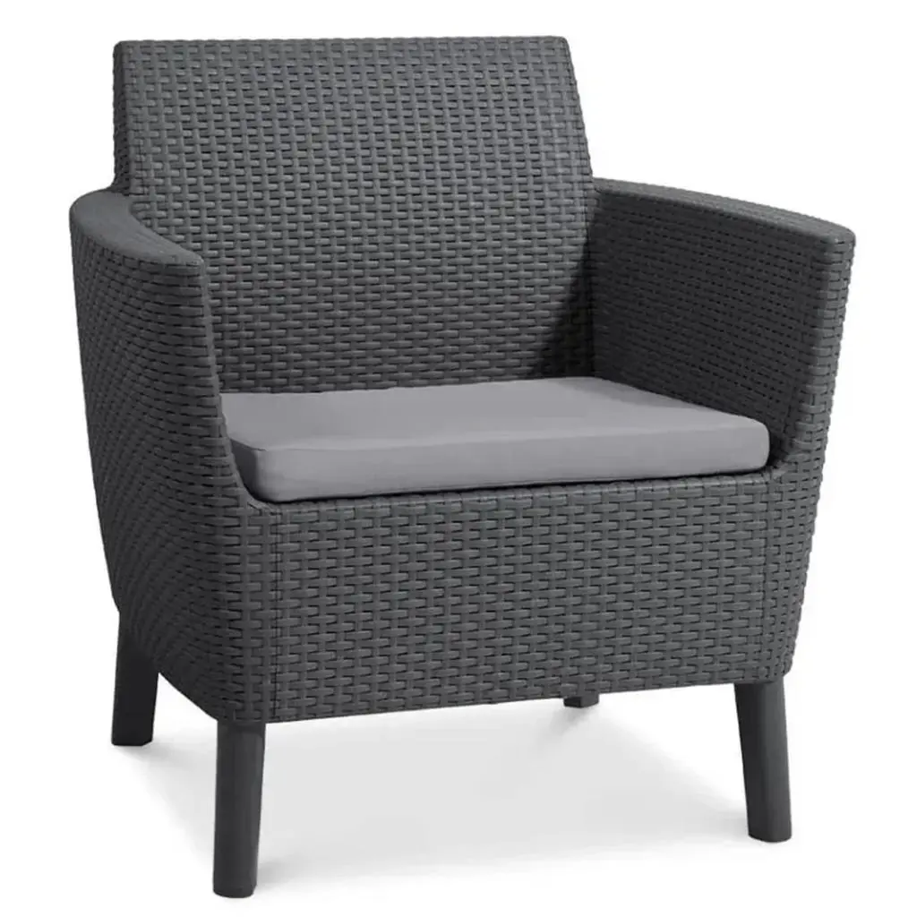 КОМПЛЕКТ ГРАДИНСКИ МЕБЕЛИ SALEMO SET, 4 МЕСТА, ЦВЯТ ГРАФИТ - Image 2