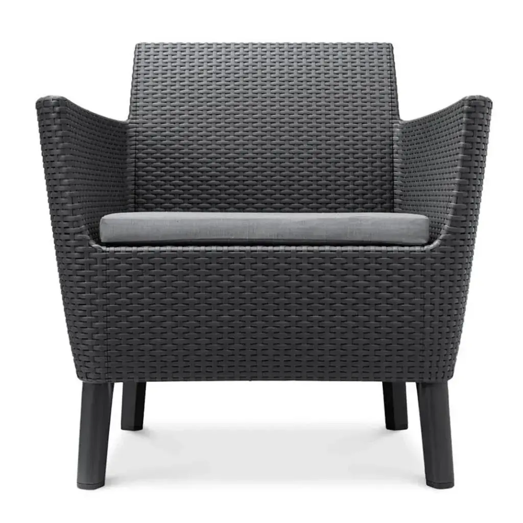 КОМПЛЕКТ ГРАДИНСКИ МЕБЕЛИ SALEMO SET, 4 МЕСТА, ЦВЯТ ГРАФИТ - Image 4