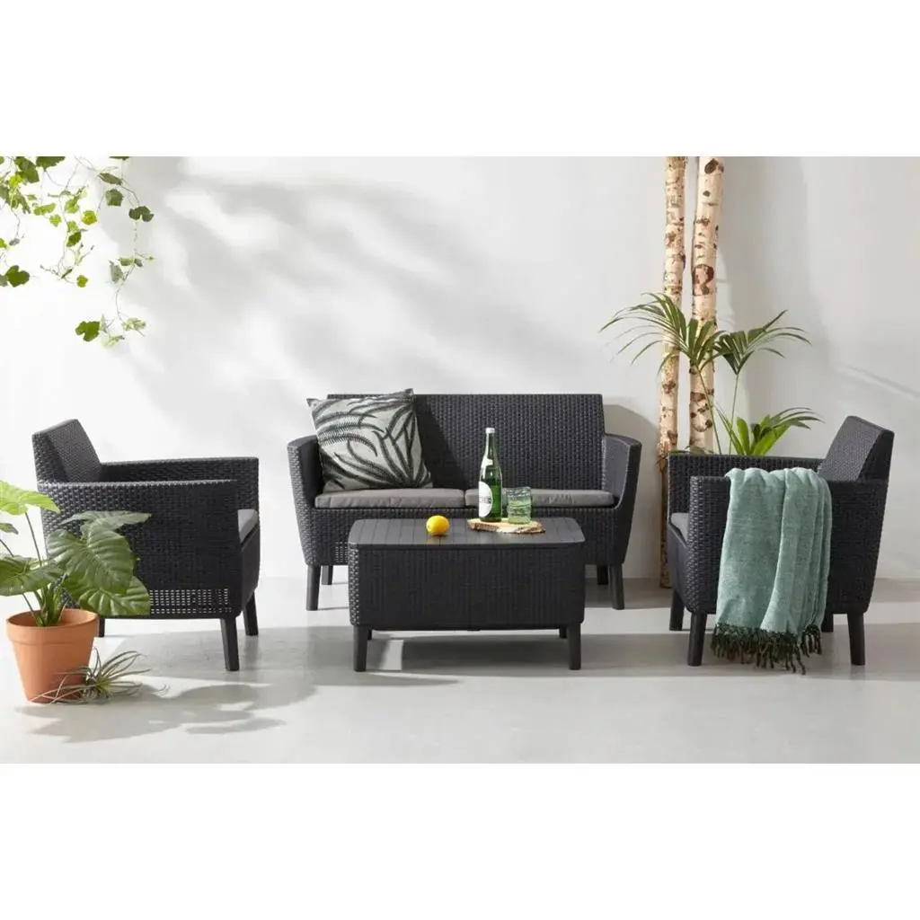 КОМПЛЕКТ ГРАДИНСКИ МЕБЕЛИ SALEMO SET, 4 МЕСТА, ЦВЯТ ГРАФИТ - Image 10