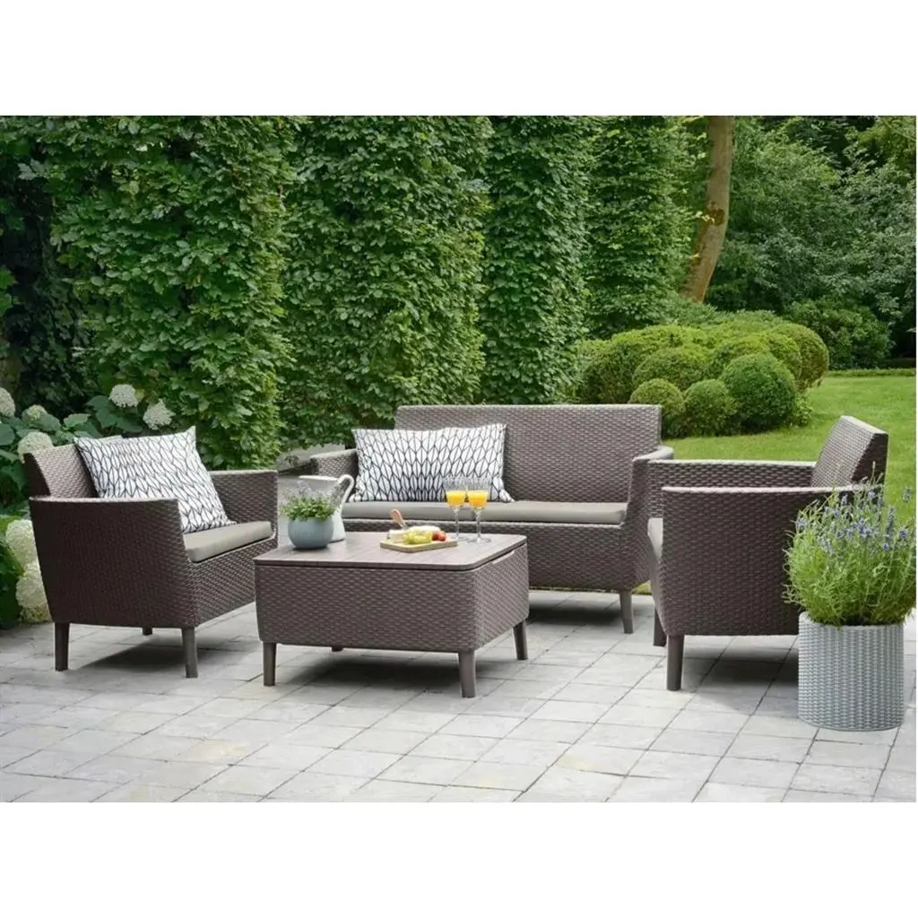 КОМПЛЕКТ ГРАДИНСКИ МЕБЕЛИ SALEMO SET, 4 МЕСТА, ЦВЯТ КАПУЧИНО - Image 5